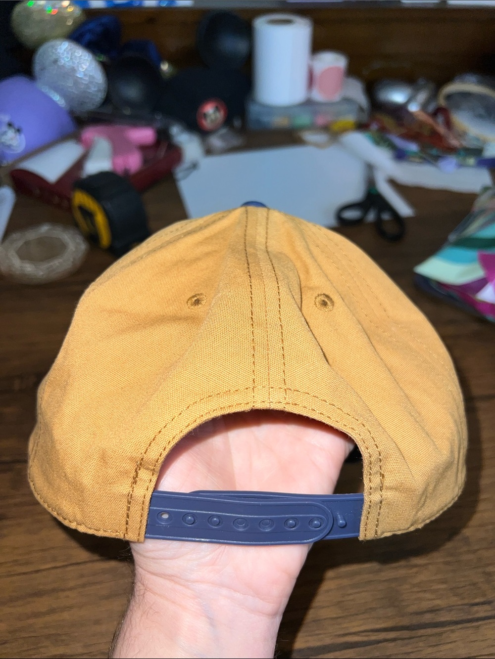 Grateful Dead Dancing Skeletons Snapback Hat Tan Blue Trucker Cap- OS - Picture 3 of 5
